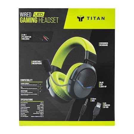 Titan Wired LED Gaming Headset With Mic | Five Below
