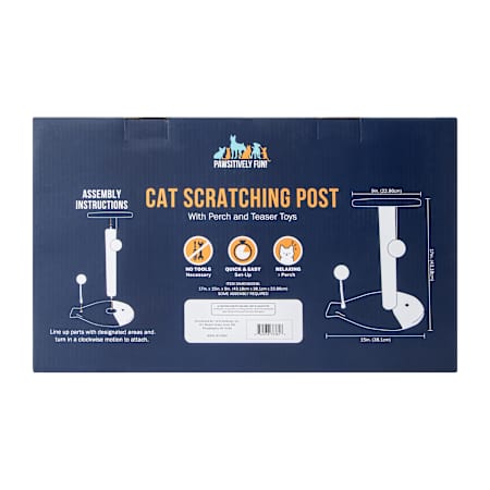 Cat Scratching Post With Perch & Teaser Toys | Five Below