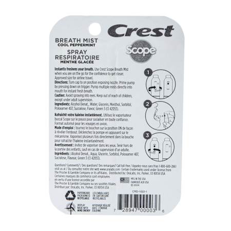 Crest Scope Cool Peppermint Breath Mist 0.24oz | Five Below Crest Scope Cool Peppermint Breath Mist 0.24oz | Five Below