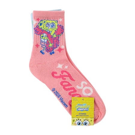 ガリガリ　JC-05＆Socks Branded Girls Mid-Crew Socks 2-Pack | Five Below
