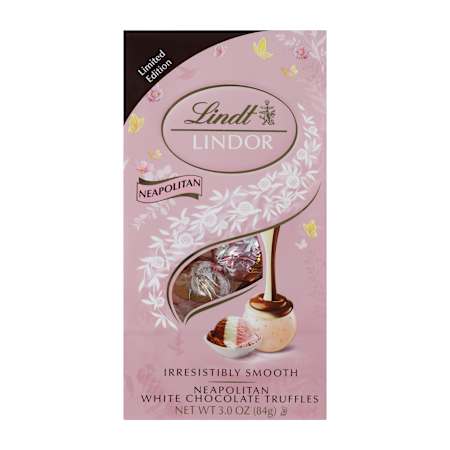 Lindt Lindor Limited Edition Neapolitan White Chocolate Truffles