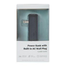 5000 mah Power Bank With Built-In AC Wall Plug | Five Below