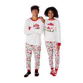 Young Men's Mushroom Gnomes Pajama Top