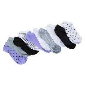 10-Pack Ladies Low-Cut Socks - Polka Dots