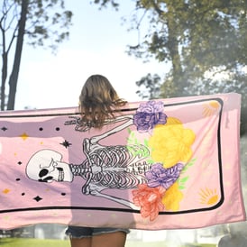 Skeleton I'm Fine Beach Towel | Five Below