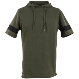 Young Men's Short Sleeve Hoodie - Olive Green