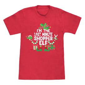 Shopper Elf Family Christmas Graphic Tee