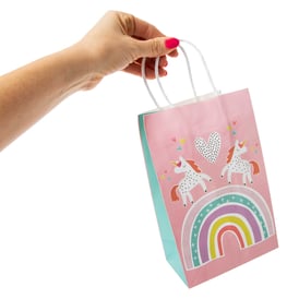 Small Printed Kraft Bags 8.4in x 5.2in 10-Count - Rainbow