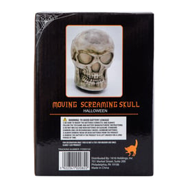 Moving Screaming Skull Halloween Decor