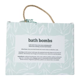Calming Coconut Bath Bombs With Hemp Seed Oil 10-Count