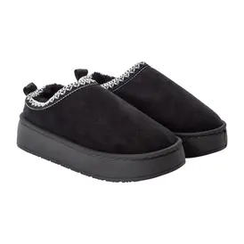 Suede Stitched Platform Shoes