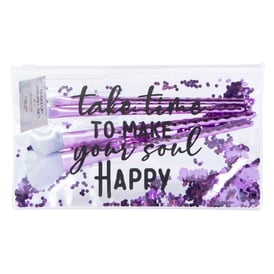 Makeup Brushes & Travel Pouch 5-Piece Set - Make Your Soul Happy