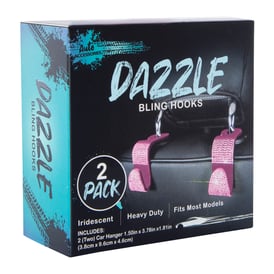 Dazzle Bling Hooks Car Seat Accessory 2-Pack