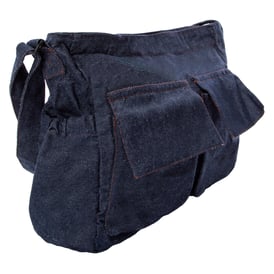 Denim Messenger Bag 12.5in x 14in | Five Below