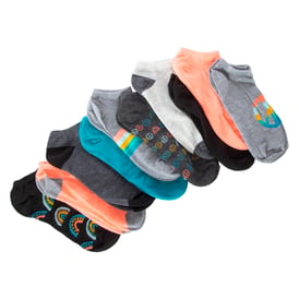 10-Pack Ladies Low Cut Socks - Rainbow