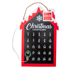 Christmas Countdown Calendar Sign 7.5in x 12in