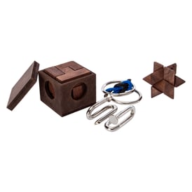Brain Busters Wood & Metal Brain Puzzles 4-Piece Set | Five Below