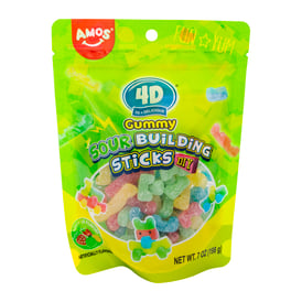 Amos® 4D DIY Gummy Sour Building Sticks 7oz