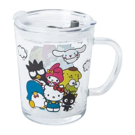 Hello Kitty And Friends® Travel Glass Mug With Slide Close Lid