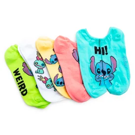 Disney© Lilo & Stitch™ No Show Socks - Fun Words 5 Pack