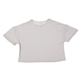 Juniors Boxy Hacci Top - Gray