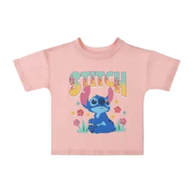 Kids Disney Stitch Flowers Graphic Tee