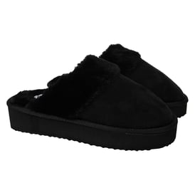Ladies Faux Suede Scuff Slippers