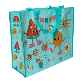 Summer Woven Shopper Tote Bag