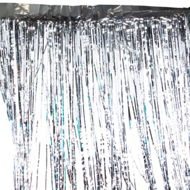 Mylar Silver Party Backdrop 48in x 60in