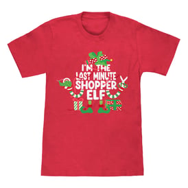 Shopper Elf Family Christmas Graphic Tee