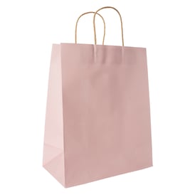 Large Kraft Gift Bags 13in x 10in 5-Count - Pink