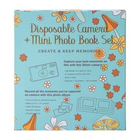 Disposable Camera + Mini Photo Book Set
