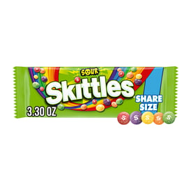 SKITTLES Sour Candy, Share Size, 3.3 oz Bag