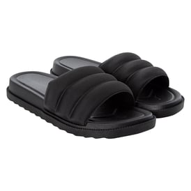 Ladies Ribbed Slide Sandals