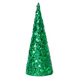 Sequin Cone Christmas Tree 9in