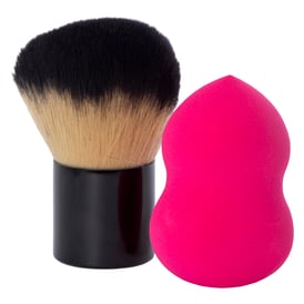 Gina Beauty™ Kabuki Brush & Sponge Kit