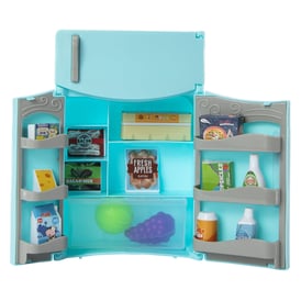 Mini Refrigerator & Food Toy Set 16-Pieces