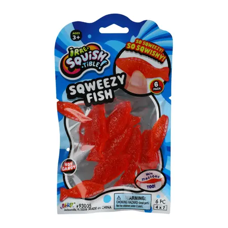 Irre-Squish-Tible Squeezy Fish Toys 6-Count