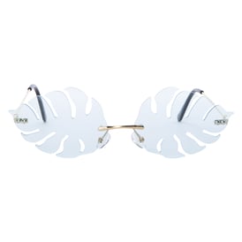 Ladies Rimless Palm Leaf Shaped Sunglasses