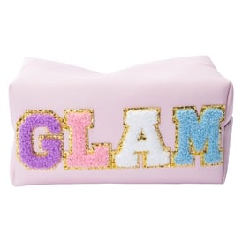 Letter Patchwork Cosmetic Bag