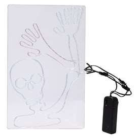 Waving Skeleton LED Window Decoration 12in x 8in