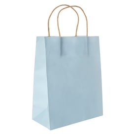 8-Count Blue Kraft Gift Bags 10in x 7.95in